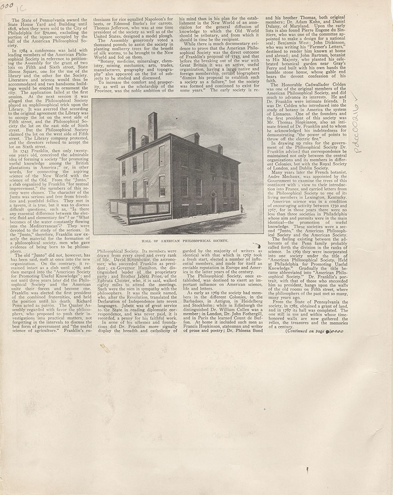 Castner Scrapbook v.4, Old Houses 1, page 1C