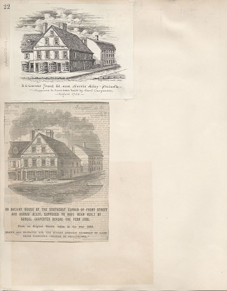 Castner Scrapbook v.4, Old Houses 1, page 22