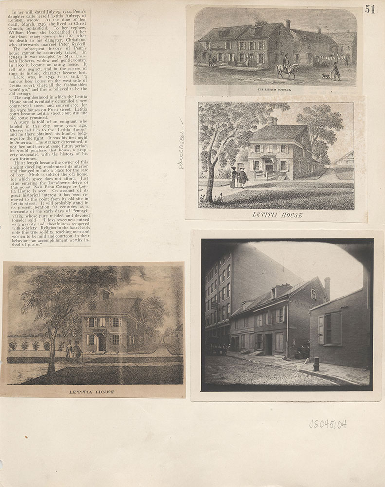 Castner Scrapbook v.4, Old Houses 1, page 51