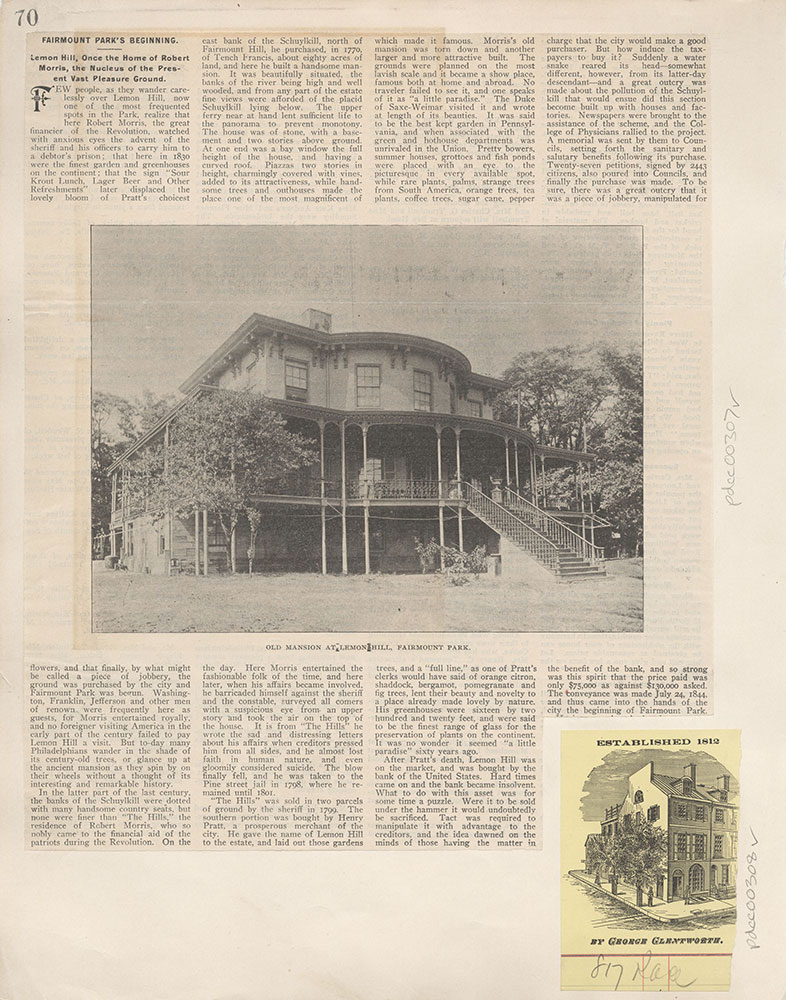 Castner Scrapbook v.4, Old Houses 1, page 70