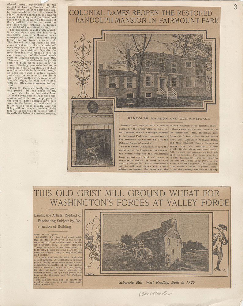 Castner Scrapbook v.5, Old Houses 2, page 3