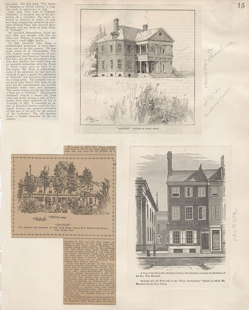 Castner Scrapbook v.5, Old Houses 2, page 15