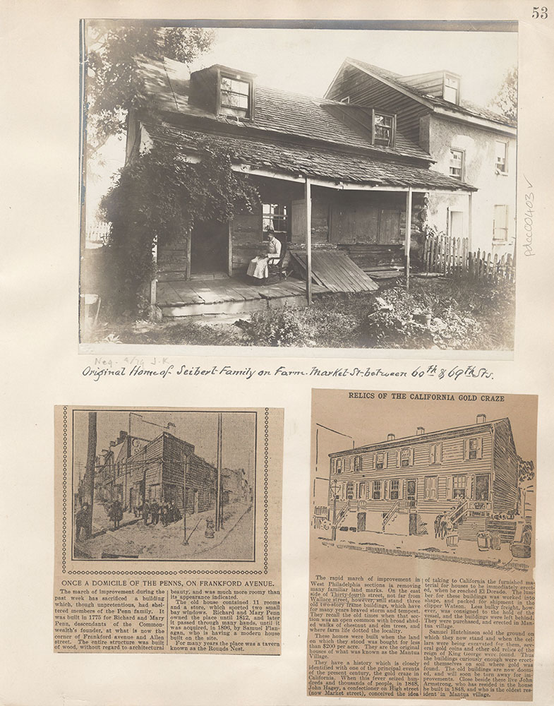 Castner Scrapbook v.5, Old Houses 2, page 53