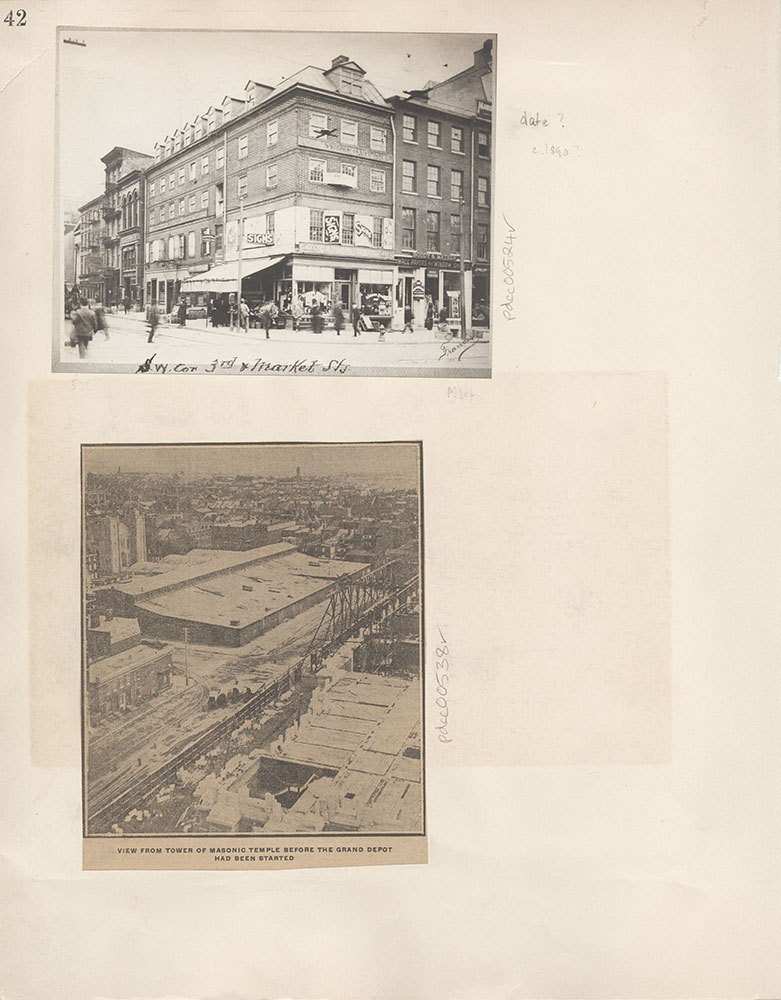 Castner Scrapbook v.6, Market Street, page 42