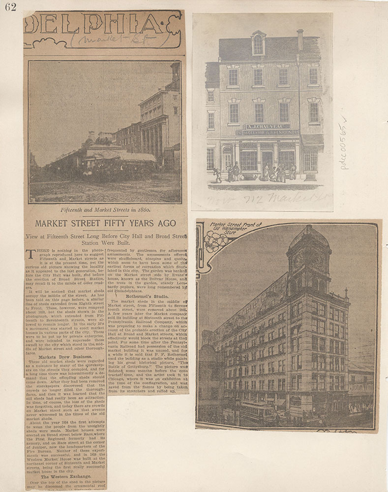 Castner Scrapbook v.6, Market Street, page 62