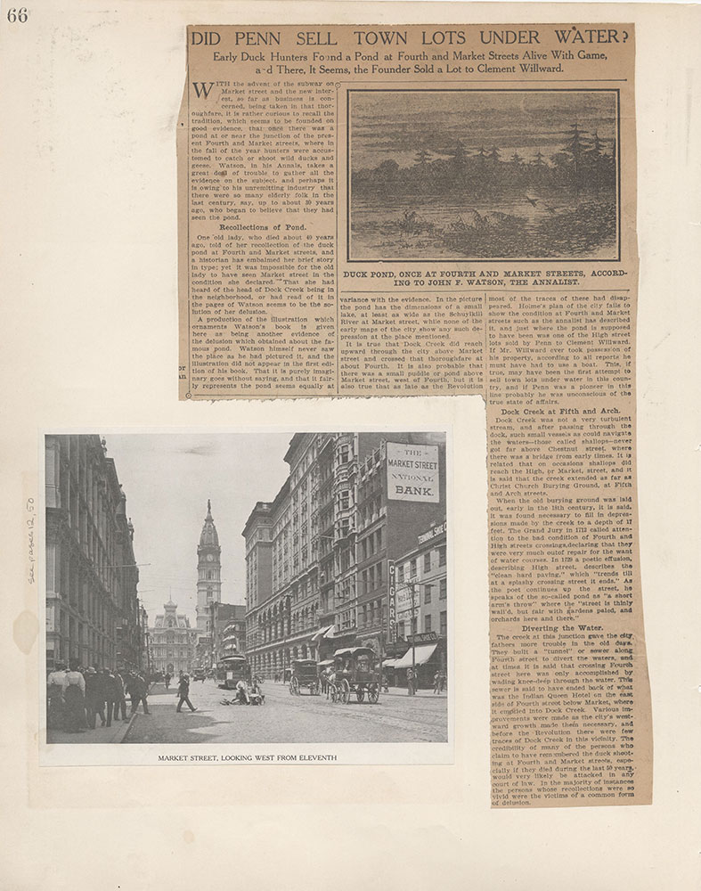 Castner Scrapbook v.6, Market Street, page 66