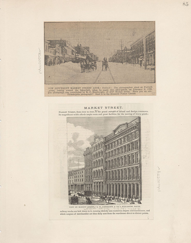 Castner Scrapbook v.6, Market Street, page 85