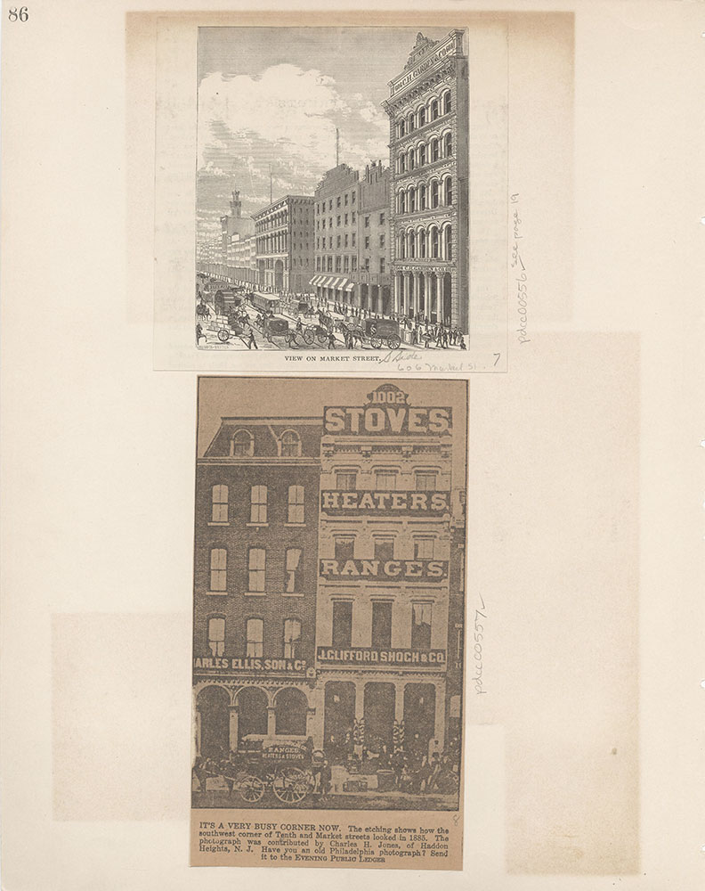 Castner Scrapbook v.6, Market Street, page 86