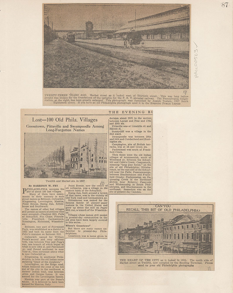 Castner Scrapbook v.6, Market Street, page 87