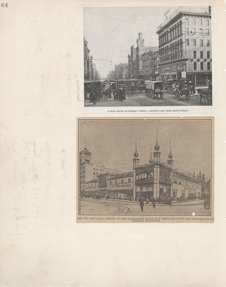 Castner Scrapbook v.6, Market Street, page 64