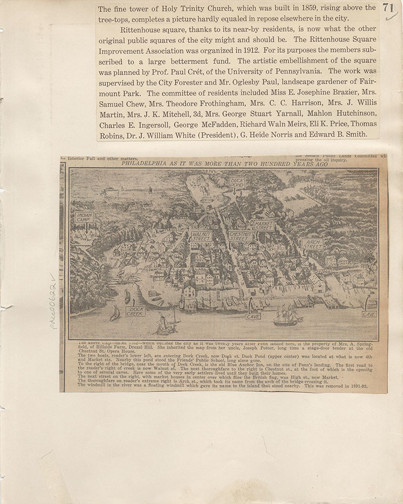 Castner Scrapbook v.7, Walks, Views, Maps, page 71