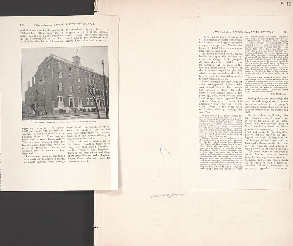 Castner Scrapbook v.9, Hospitals, Charitable, page 45