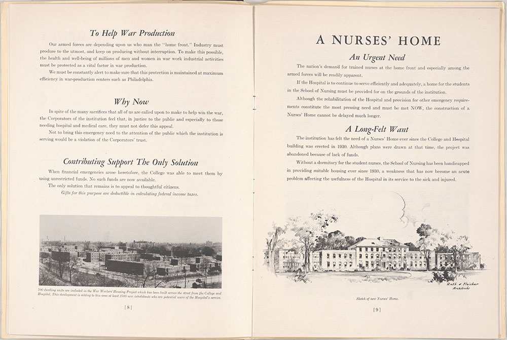 Castner Scrapbook v.9, Hospitals, Charitable, inside back cover