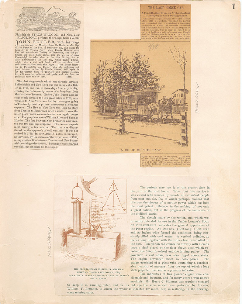 Castner Scrapbook v.10, Transportation, page 1