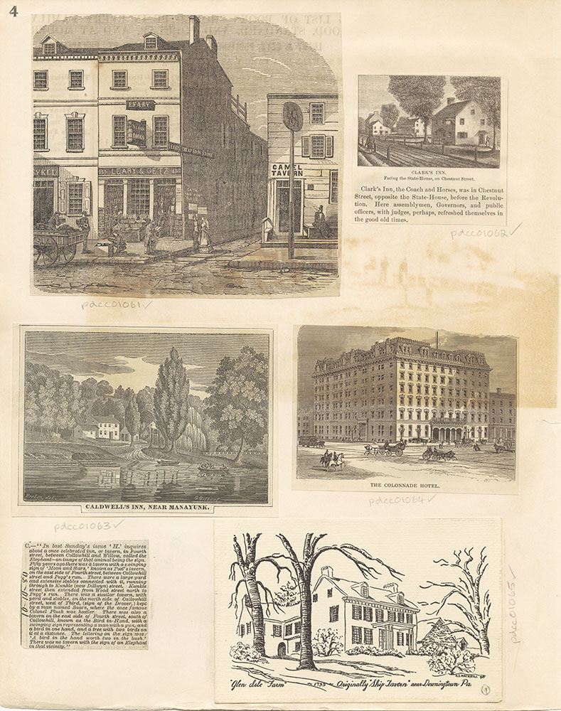 Castner Scrapbook v. 11, Hotels, Inns, page 4