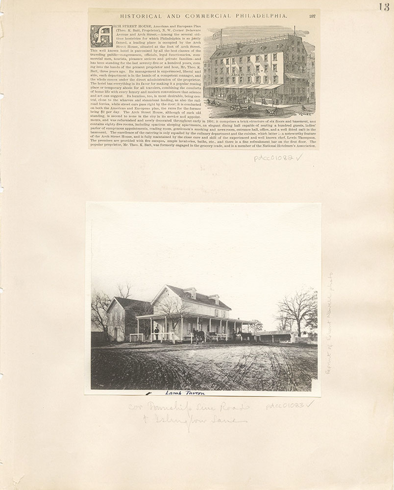 Castner Scrapbook v. 11, Hotels, Inns, page 13