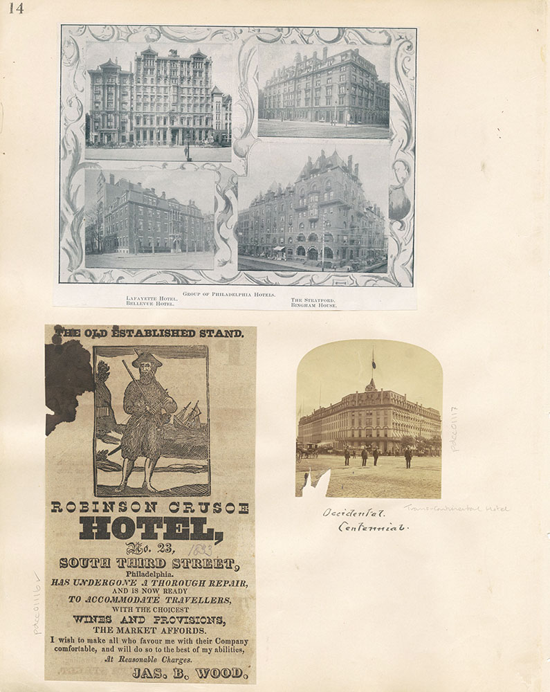 Castner Scrapbook v. 11, Hotels, Inns, page 14