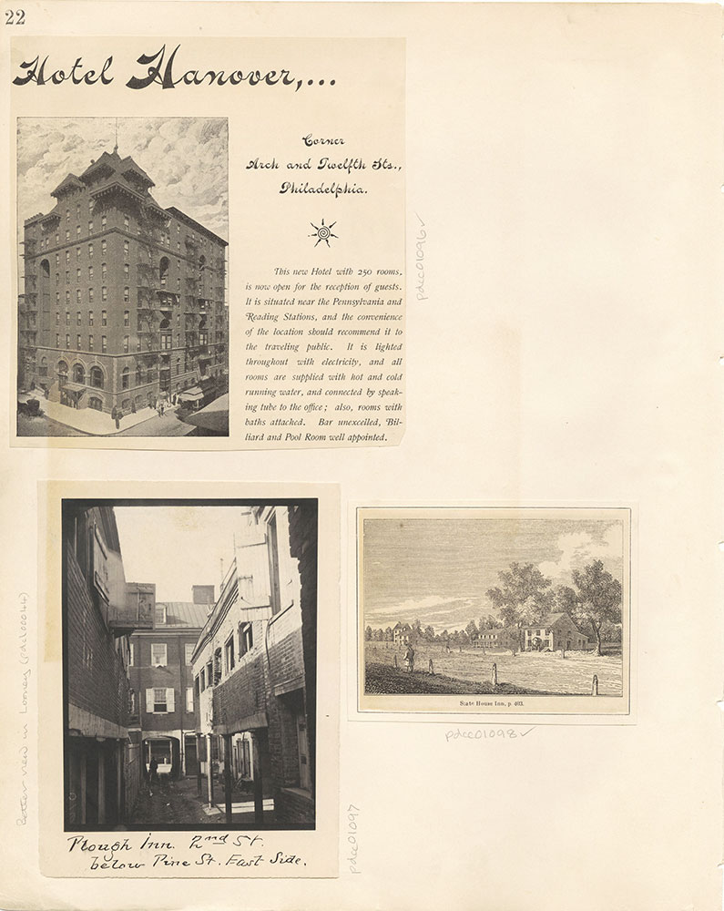 Castner Scrapbook v. 11, Hotels, Inns, page 22