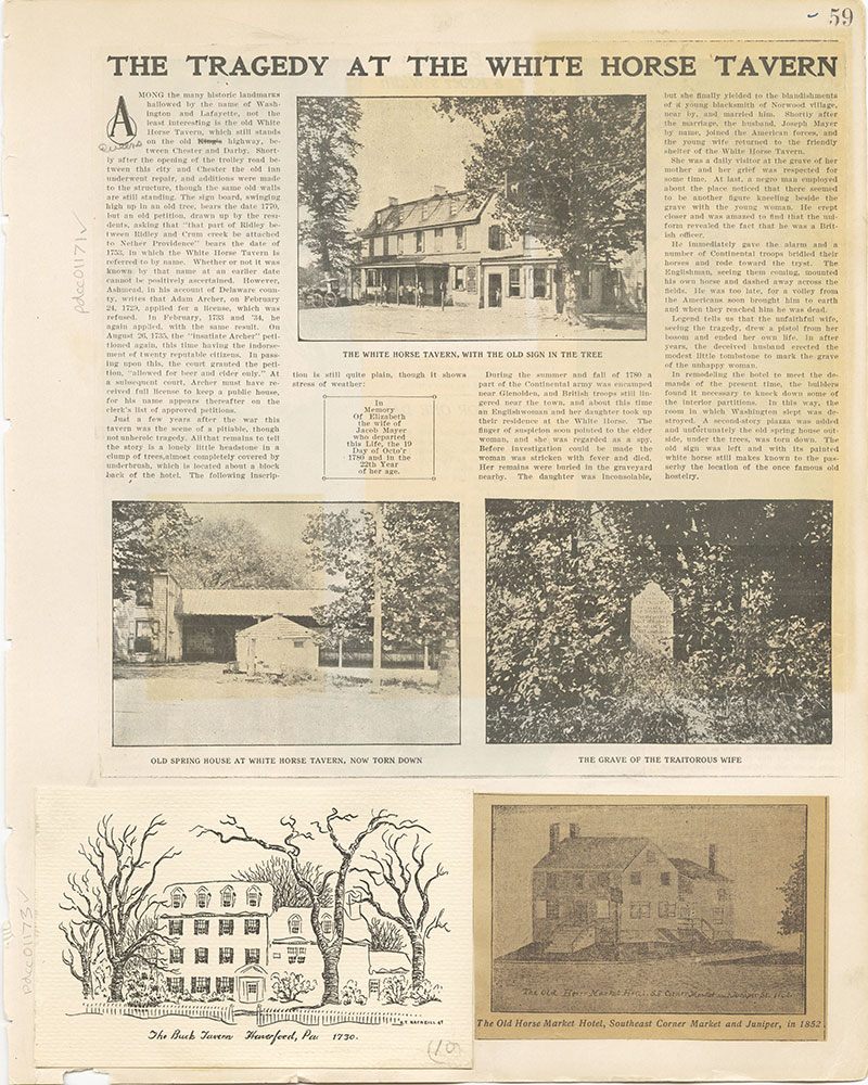 Castner Scrapbook v. 11, Hotels, Inns, page 59