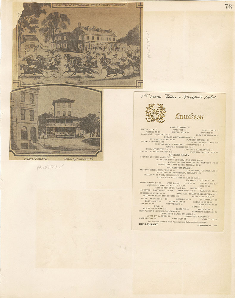 Castner Scrapbook v. 11, Hotels, Inns, page 73