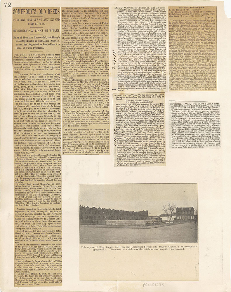 Castner Scrapbook v.12, Streets 1, page 72