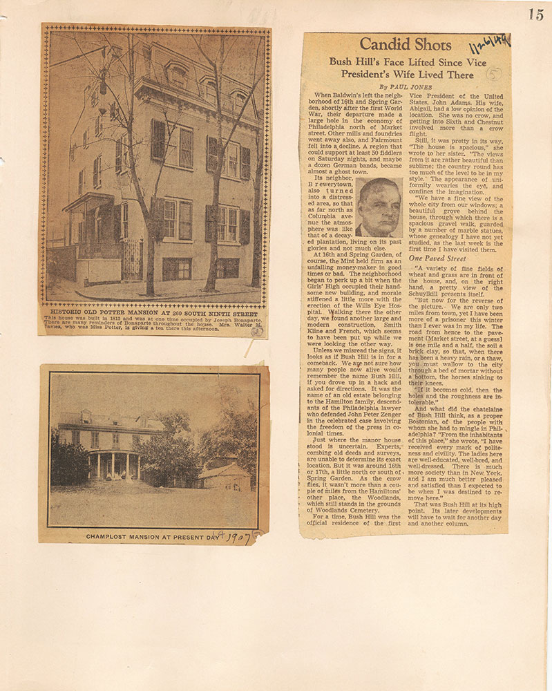 Castner Scrapbook v.18, Chestnut Street – Residences 1, page 15