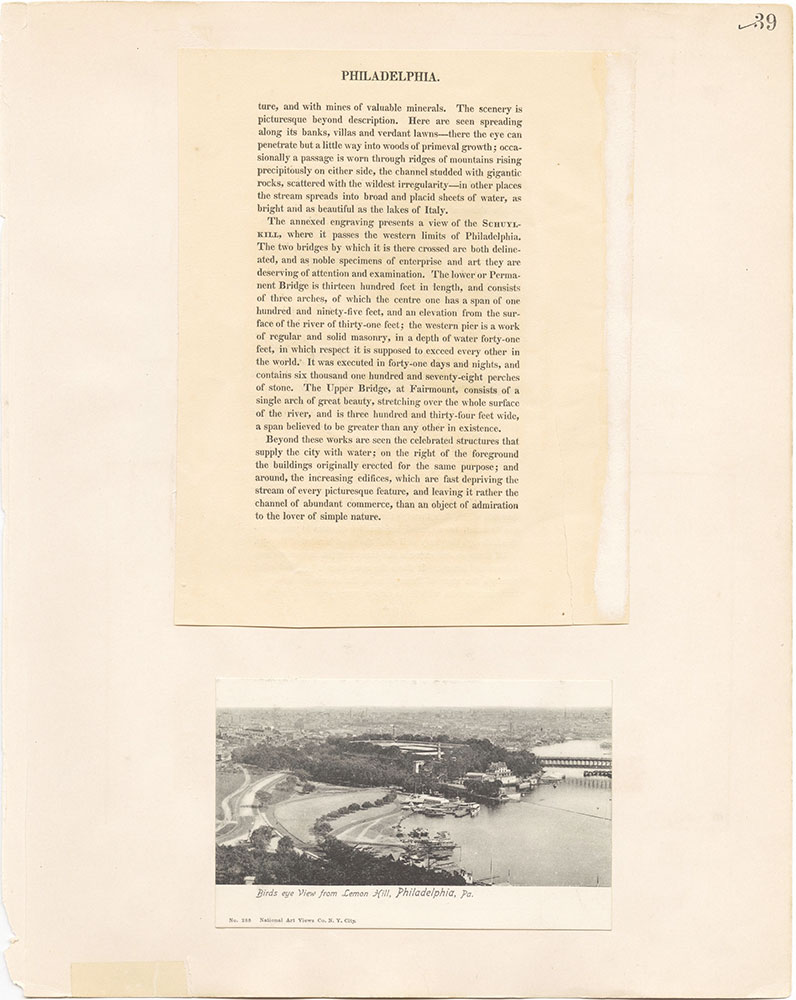 Castner Scrapbook v.21, Park and Schuylkill River 1, page 39