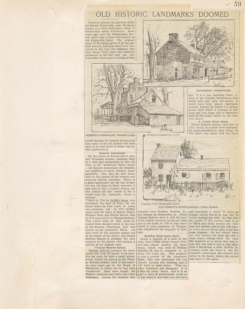 Castner Scrapbook v.25, Old Houses 3, page 59