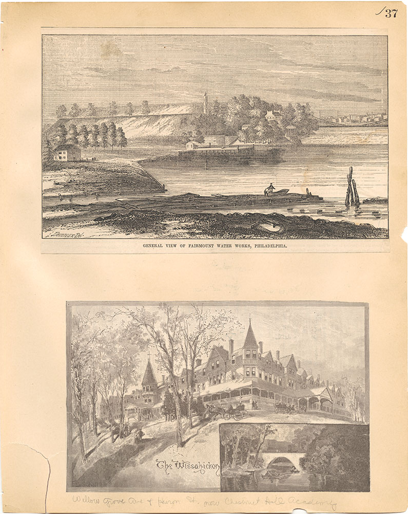 Castner Scrapbook v.30, Park and Schuylkill River 2, page 37