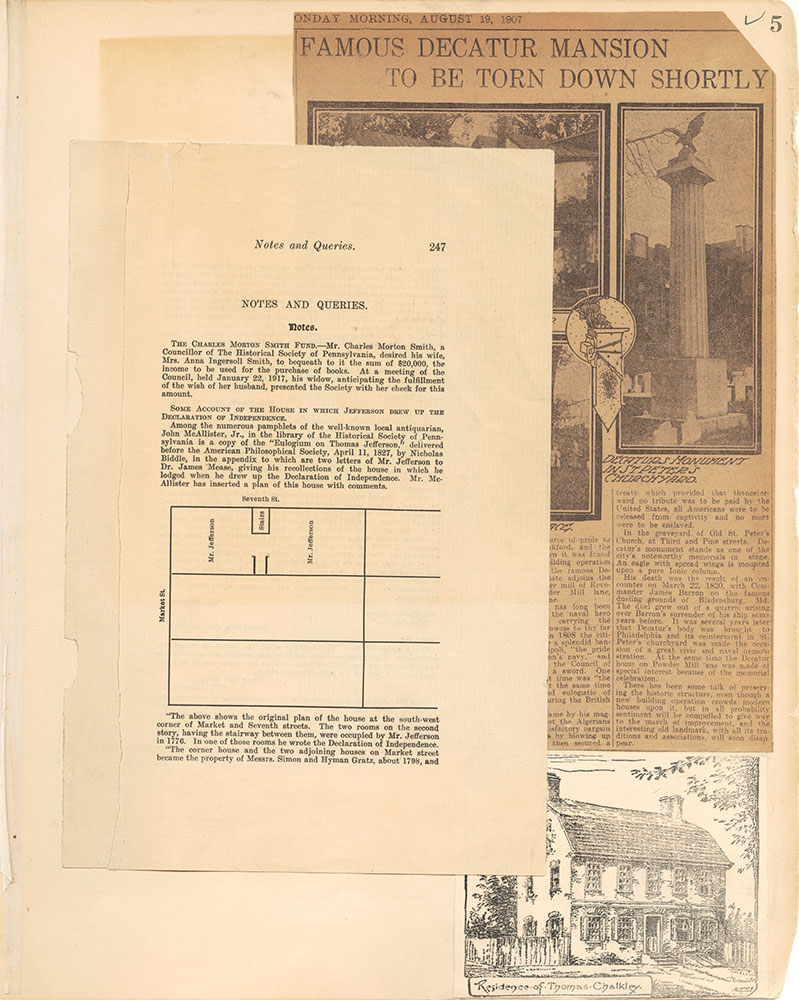 Castner Scrapbook v.33, Old Houses 6, page 5