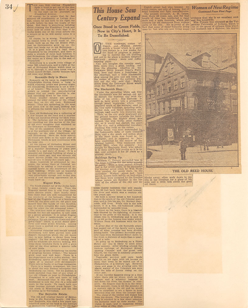 Castner Scrapbook v.33, Old Houses 6, page 34 - Digital Collections - Free  Library