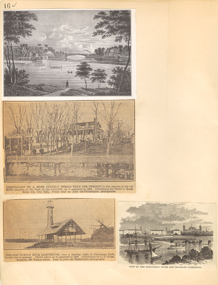 Castner Scrapbook v.34, Park and Schuylkill River 3, page 16
