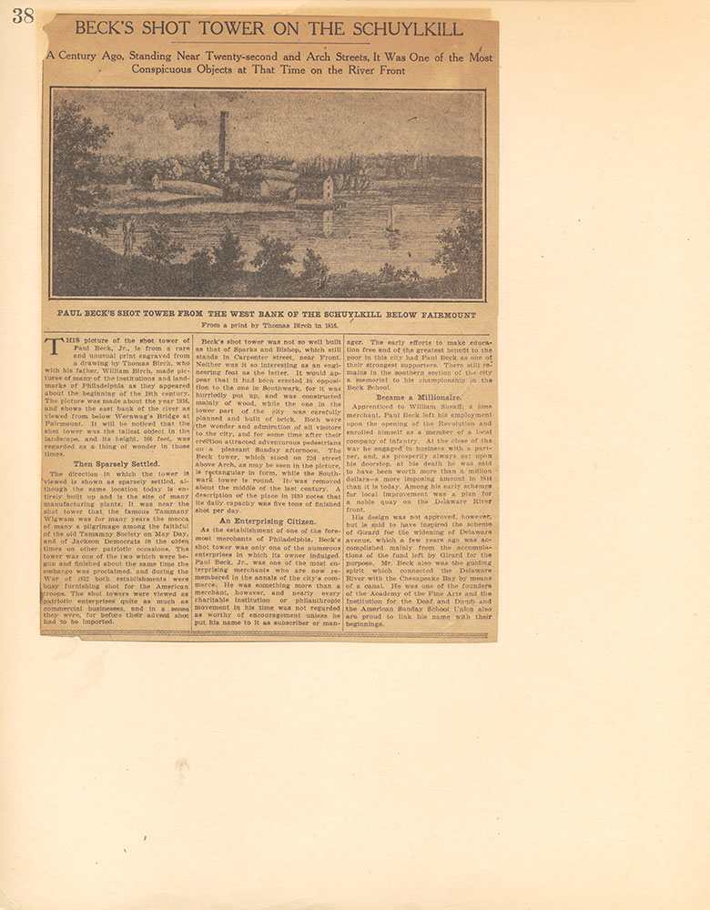 Castner Scrapbook v.34, Park and Schuylkill River 3, page 38