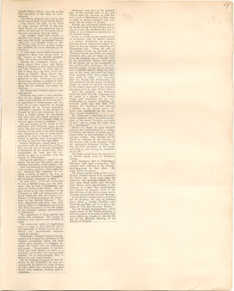 Castner Scrapbook v.37, Germantown 1, page 69