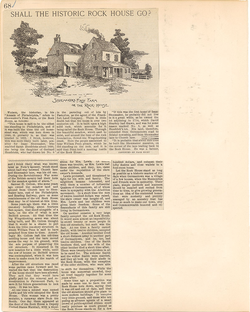 Castner Scrapbook v.38, Germantown 2, page 68