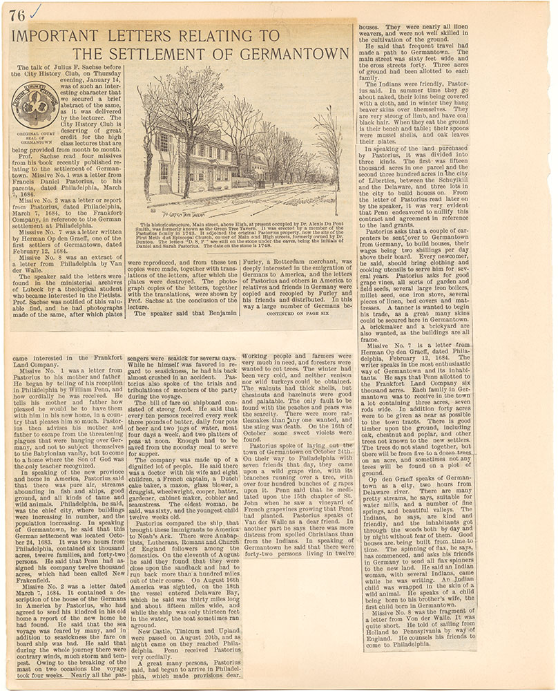 Castner Scrapbook v.38, Germantown 2, page 76
