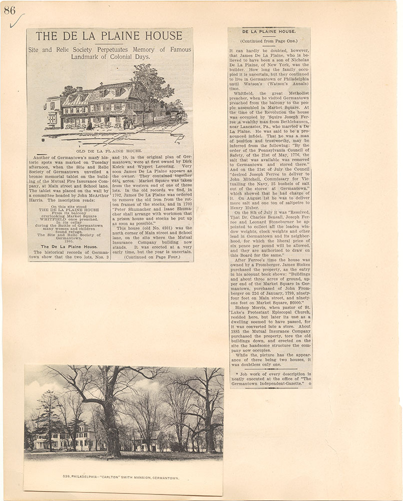 Castner Scrapbook v.38, Germantown 2, page 86