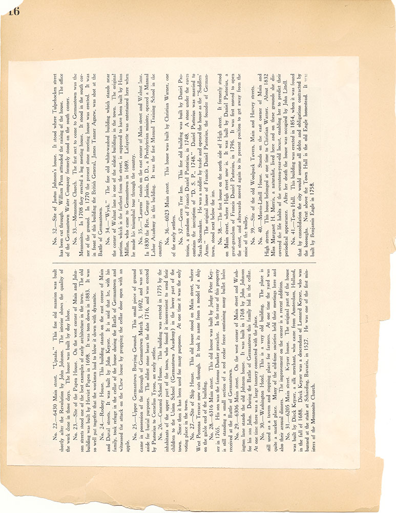 Castner Scrapbook v.39, Germantown 3, page 16