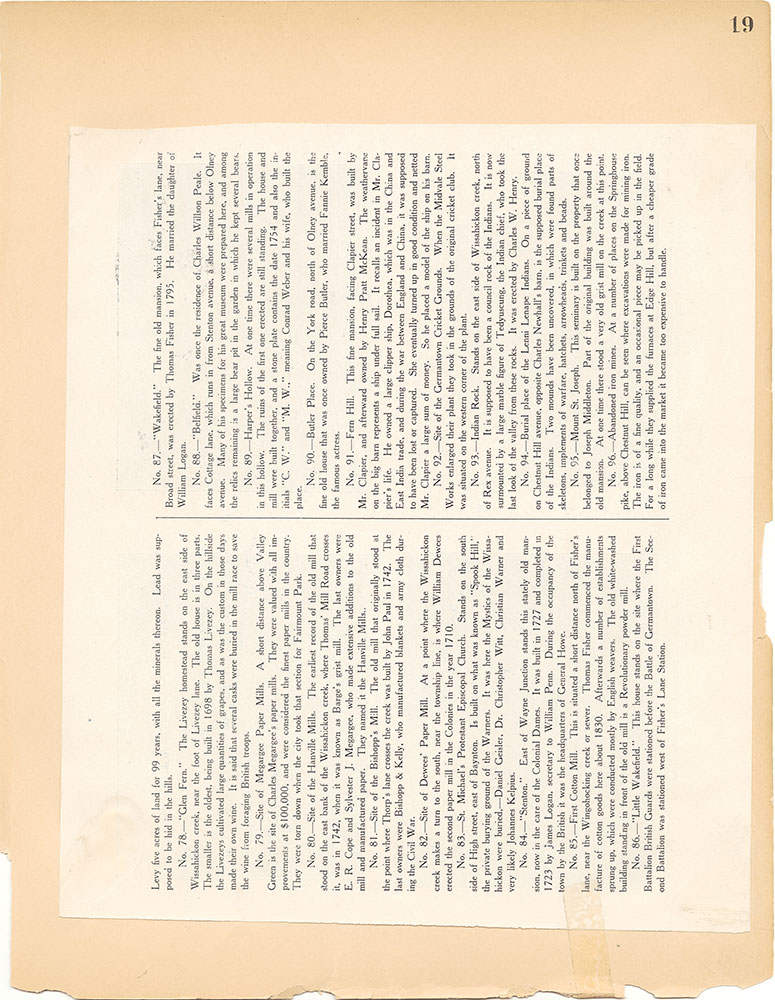 Castner Scrapbook v.39, Germantown 3, page 19