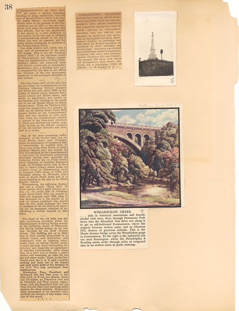 Castner Scrapbook v.39, Germantown 3, page 38