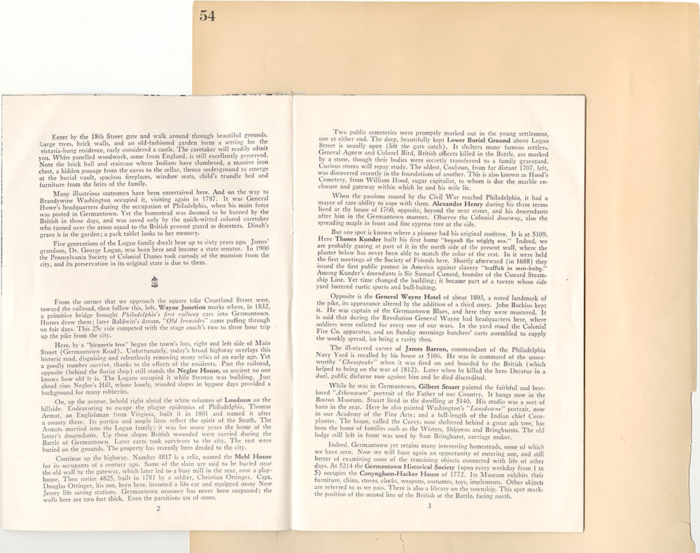 Castner Scrapbook v.39, Germantown 3, page 54