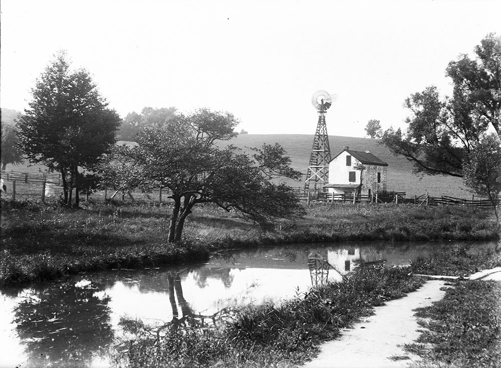 Stream and Windmill at Spring Mill