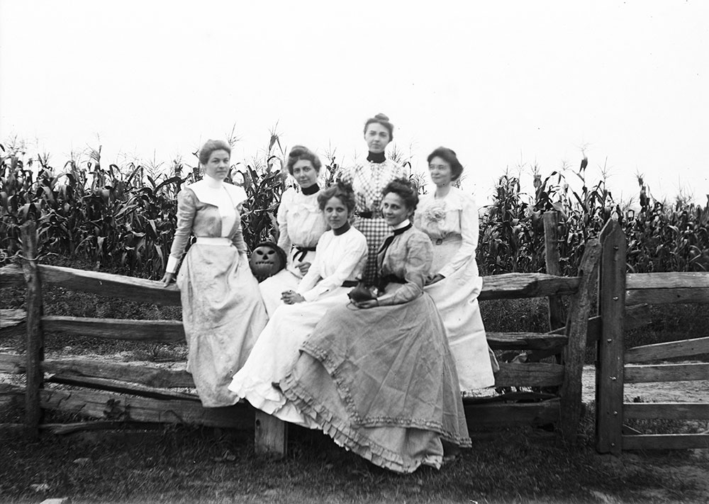Group of Girls on Fence