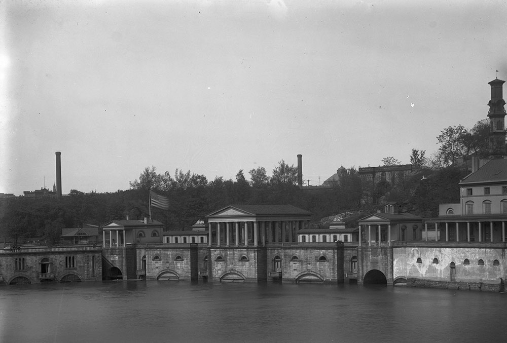 Fairmount Water Works from across the River
