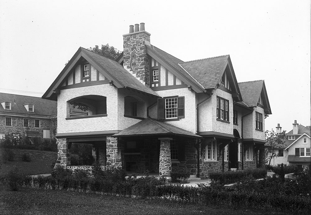 Residence on Mill Creek Road, House B, General view of front from the South