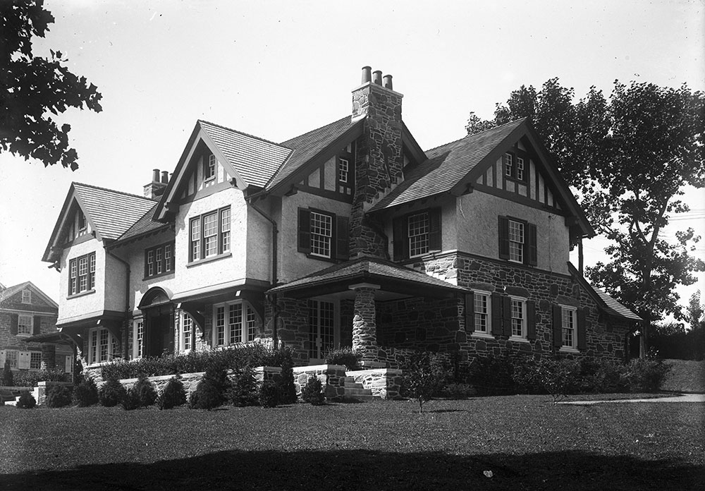 Residence on Mill Creek Road, House B, General view of front from the North