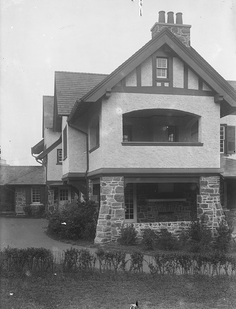 Residence on Mill Creek Road, House B, Details of Porches and Balconies at South End