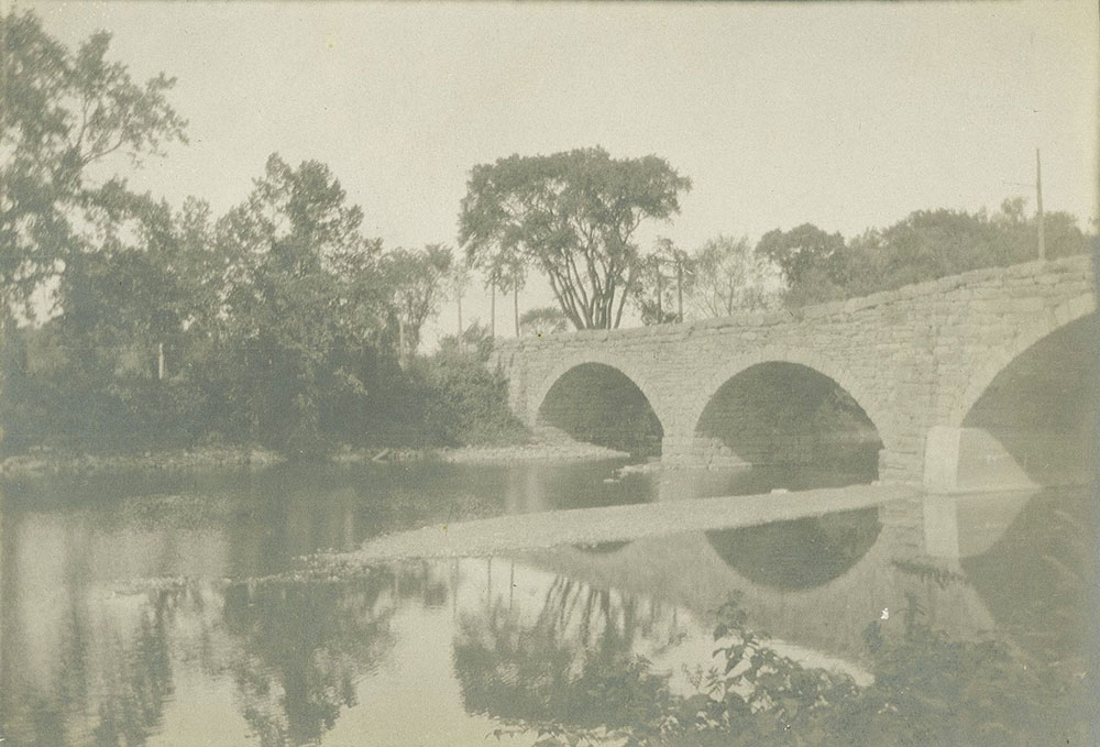 Water Scene with stone bridge