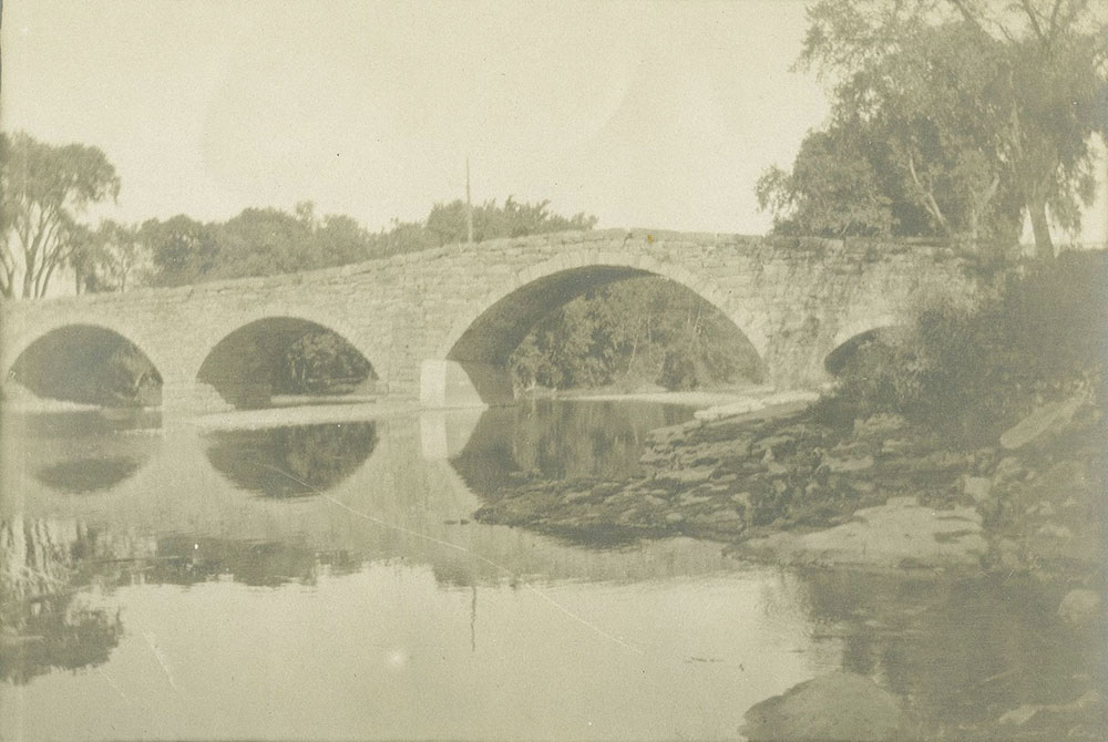 Water Scene with stone bridge