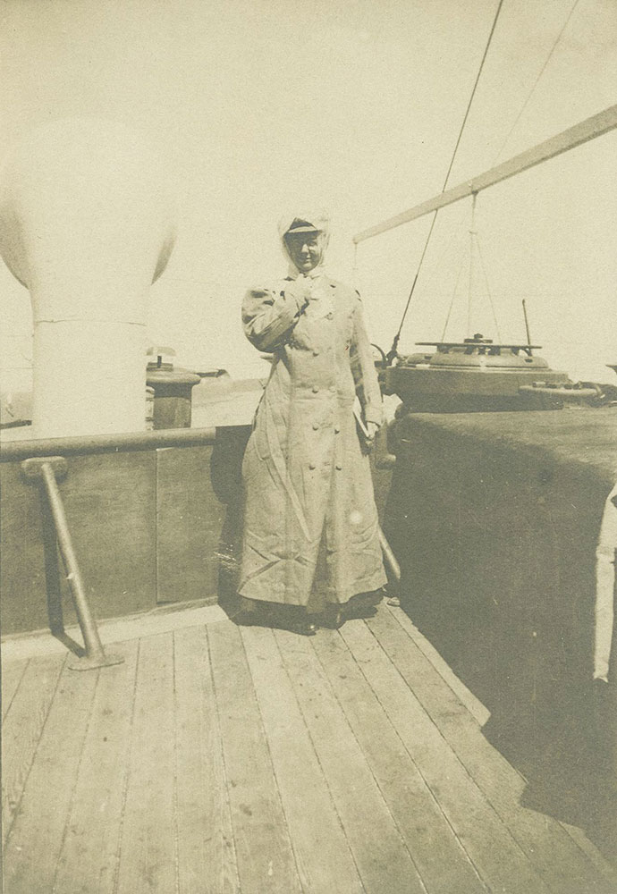 Sue on Deck of the S.S. Rotterdam